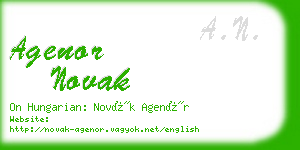 agenor novak business card